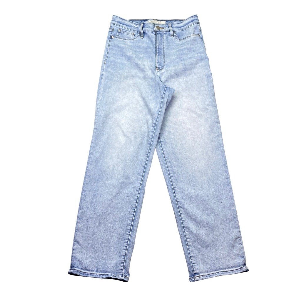 Athleta Sculptek High Rise Straight Leg Jeans Light Wash‎ Blue Size 2 Grunge